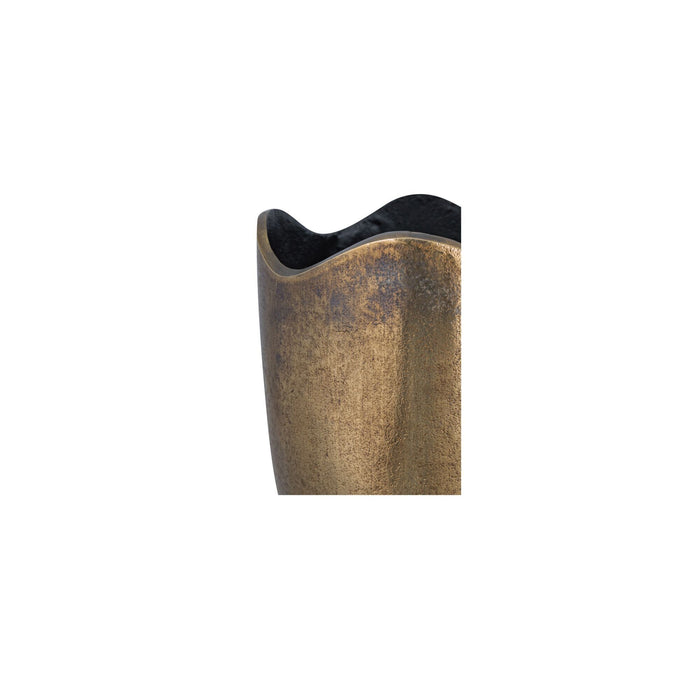 Athena - Cast Aluminum Vase - Antique Brass