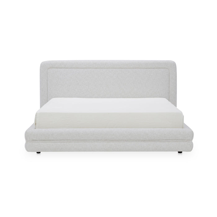 Tory - Queen Bed - Pebble White