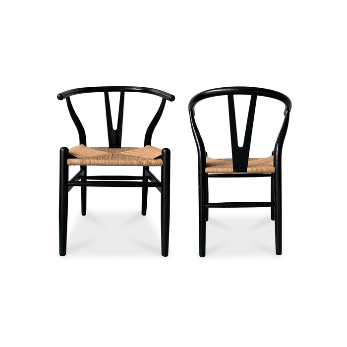Ventana - Dining Chair (Set of 2) - Black / Natural