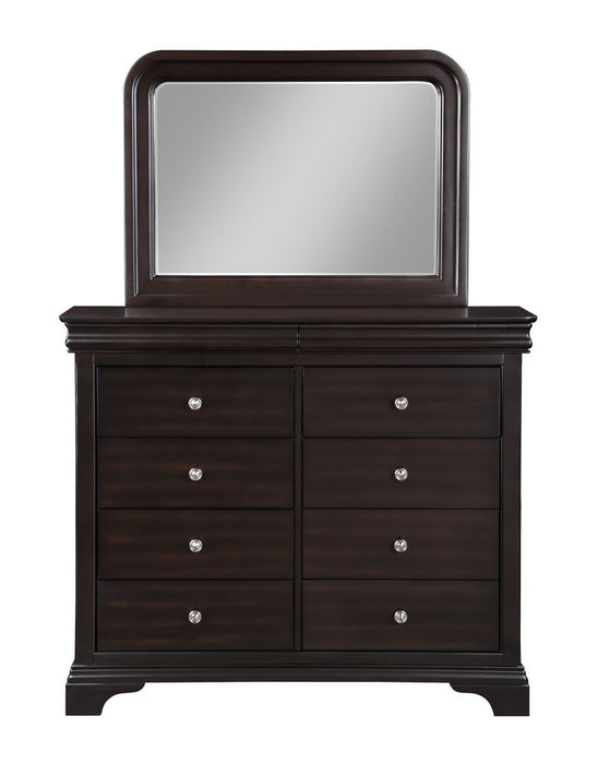Dominique - 2 Piece Dresser And Mirror - Dark Brown