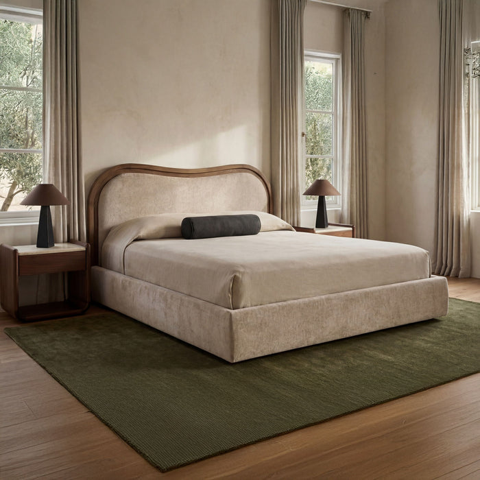 Camilla - King Bed - Oat / White / Beige
