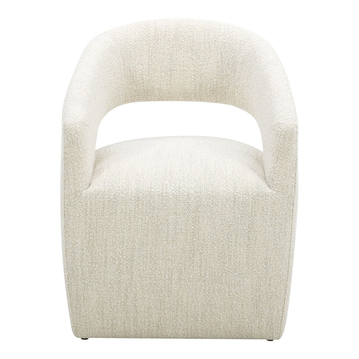 Barrow - Rolling Dining Chair - White Mist
