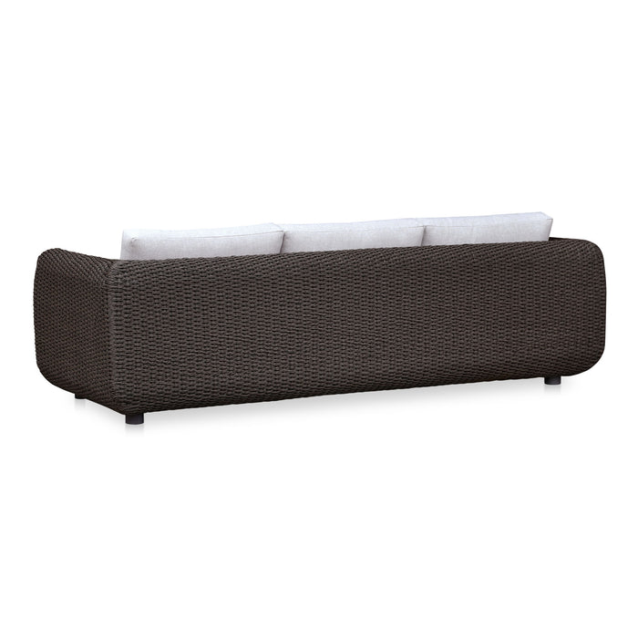 Soma - Outdoor Sofa - Dark Brown / White