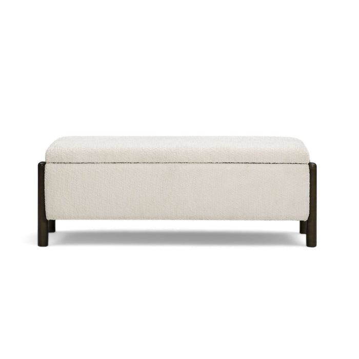 Abby - Nubby Fabric Storage Bench