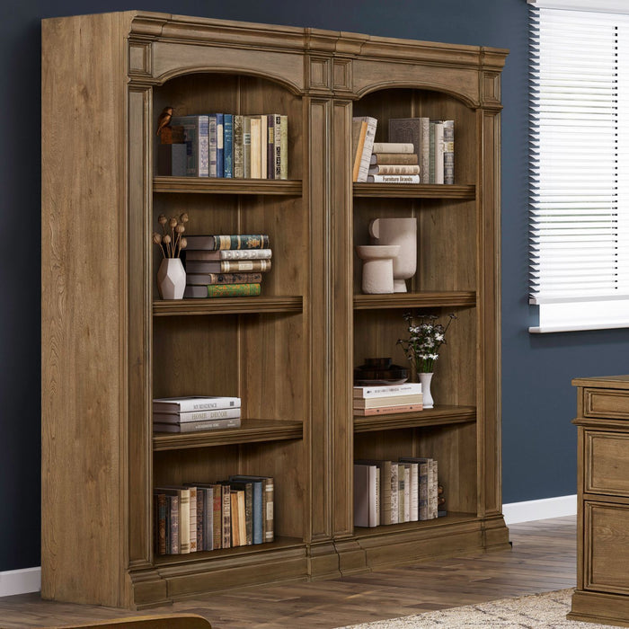 Reynolda - 2 Piece Bunching Bookcase - Camel Beige
