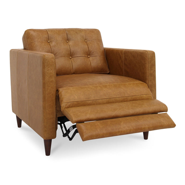 Bridgers - Leather Power Recliner Chair - Tan