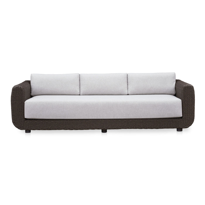 Soma - Outdoor Sofa - Dark Brown / White