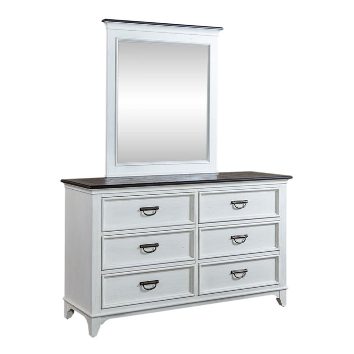 Allyson Park - Dresser & Mirror (6 Drawer Dresser) - White