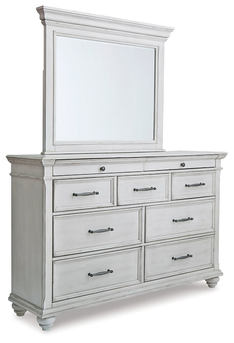 Kanwyn Queen Panel Bed, Dresser and Mirror