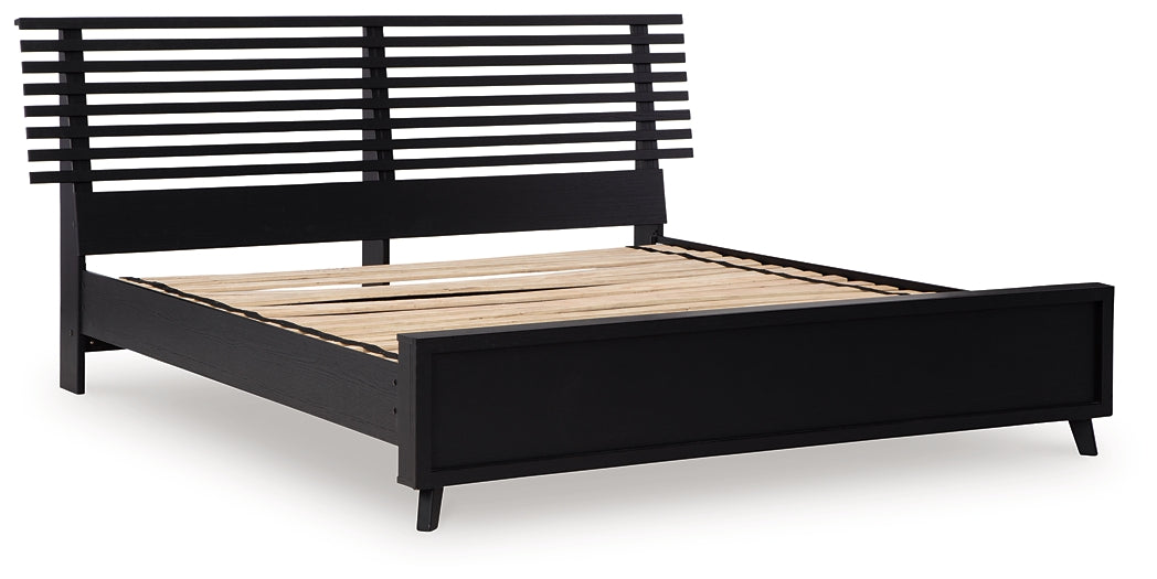 Danziar King Slat Panel Bed, Dresser and Mirror