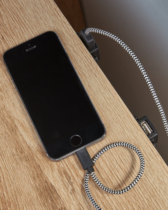 Hyanna King Panel Storage Bed with 2 Under Bed Storage Drawers, Dresser, Mirror and Nightstand