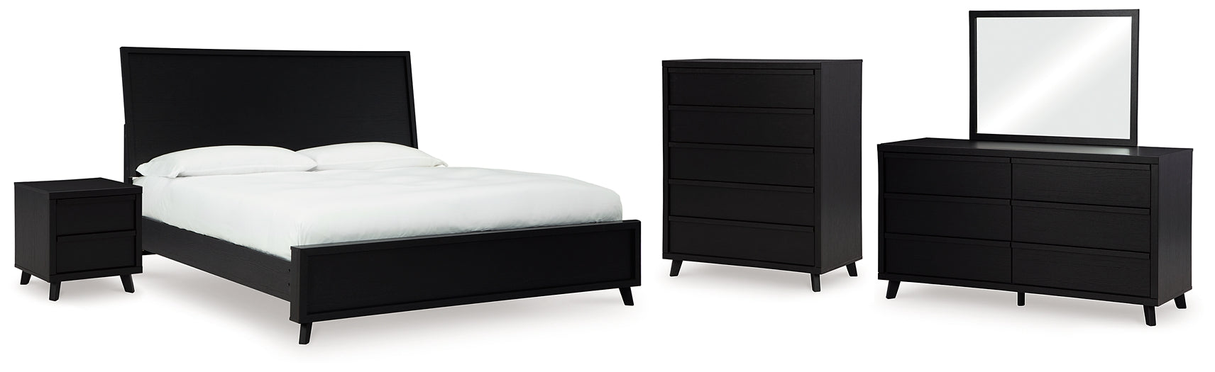 Danziar Queen Panel Bed, Dresser, Mirror, Chest and Nightstand