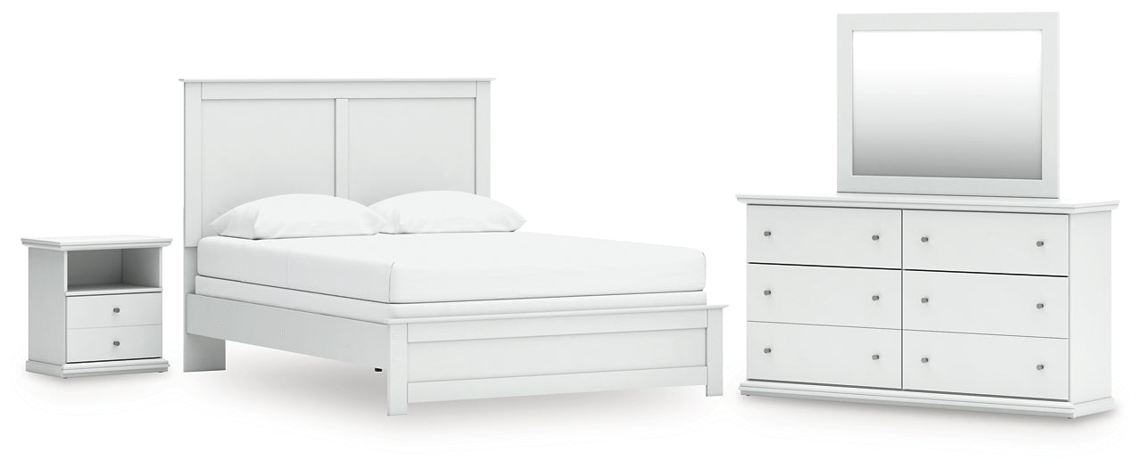 Bostwick Shoals Queen Panel Bed, Dresser, Mirror and Nightstand