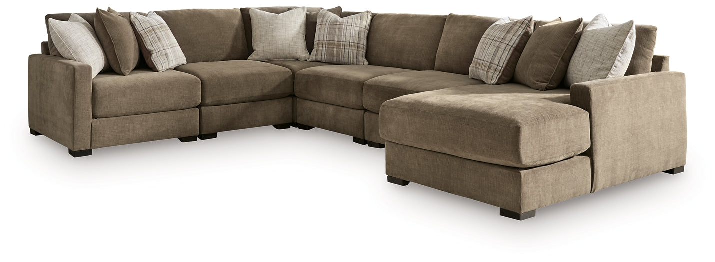 Camellia-Court 6-Piece Sectional with Chaise