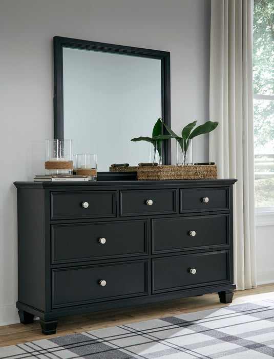 Lanolee Full Panel Storage Bed, Dresser, Mirror and Nightstand