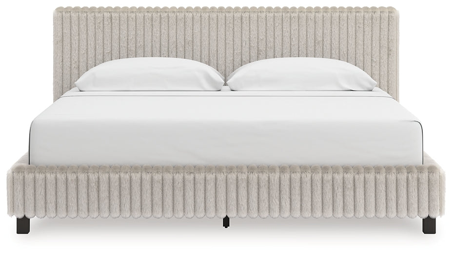 Zuraleus King Upholstered Bed, Dresser and Mirror