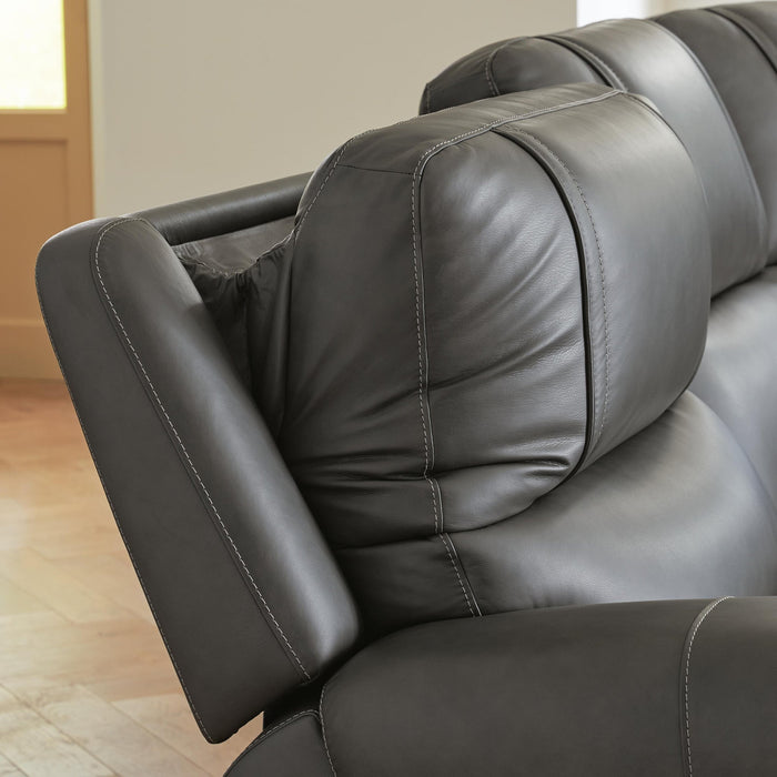 5Z - Pittson 2-Piece Power Reclining Sectional Loveseat