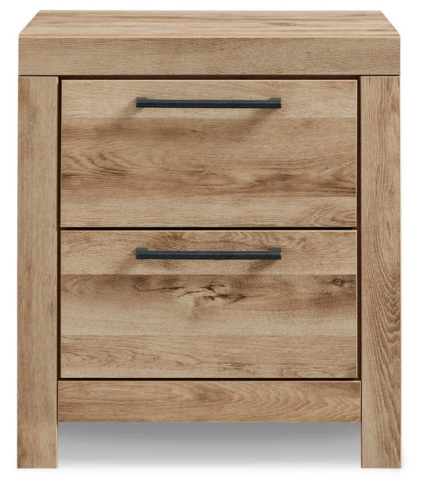 Hyanna King Panel Storage Bed with 1 Under Bed Storage Drawer, Dresser, Mirror, Chest and Nightstand