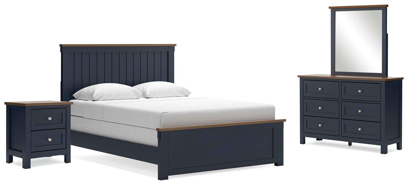 Landocken Queen Panel Bed, Dresser, Mirror and Nightstand