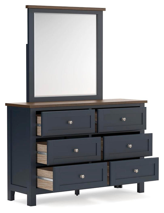Landocken Full Panel Bed, Dresser, Mirror and Nightstand