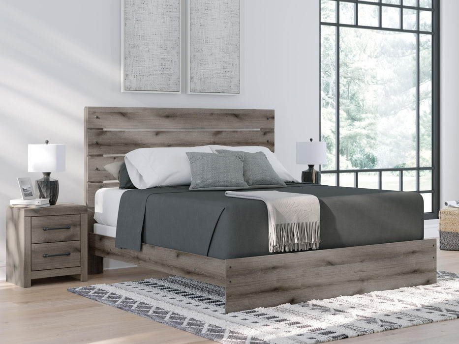 Graystorm King Panel Bed, Dresser, Mirror, Chest and Nightstand
