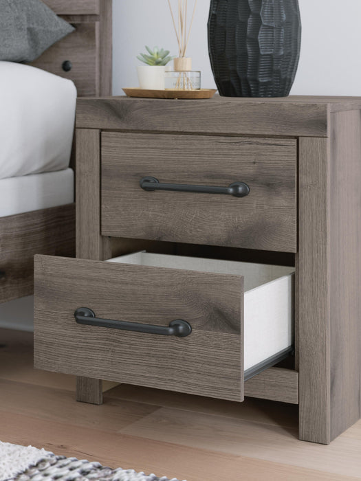 Graystorm King Panel Bed, Dresser, Mirror, Chest and Nightstand