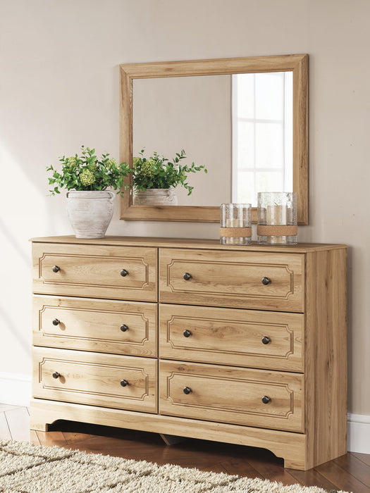 Aleaport Queen Panel Bed with Mirrored Dresser and Nightstand