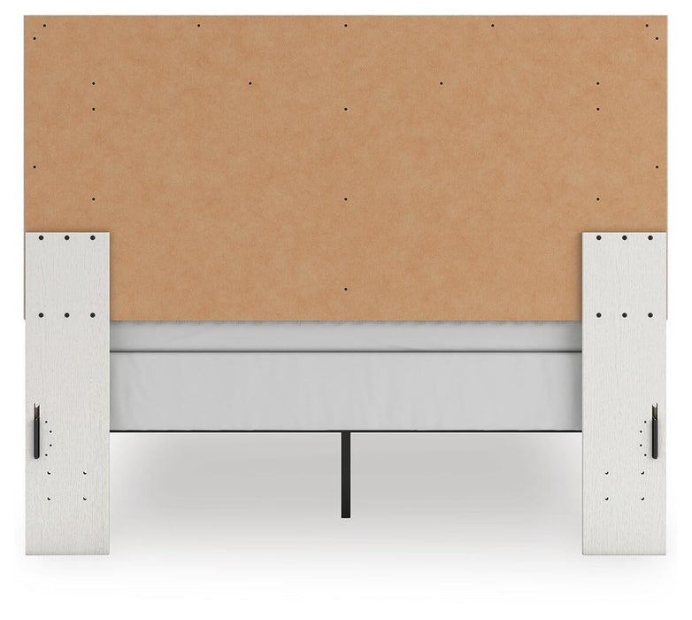 Zuraleus Queen Upholstered Panel Bed, Dresser and Mirror