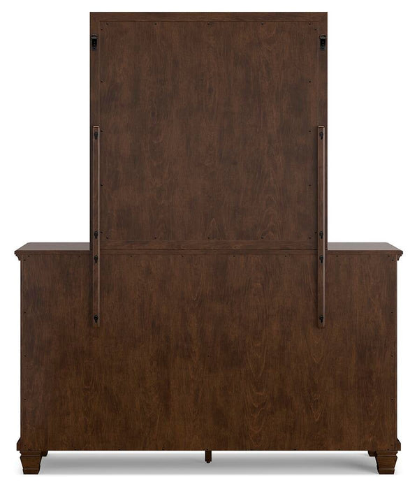 Danabrin California King Panel Storage Bed, Dresser and Mirror