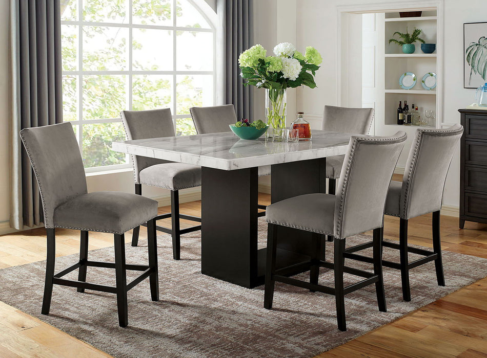 Kian - Counter Height Dining Table - White / Black