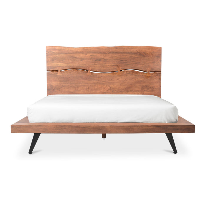 Madagascar - Queen Platform Bed - Light Brown