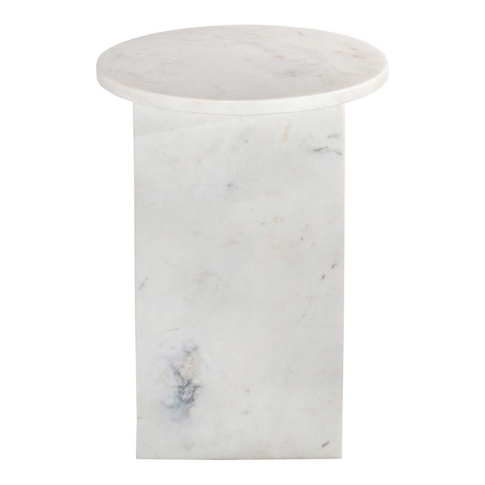 Grace - Marble Accent Table - White