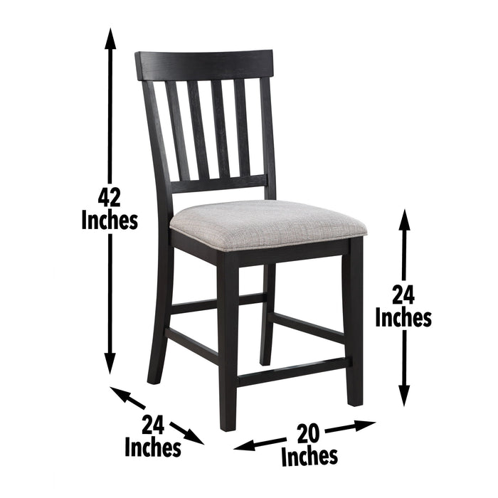 Halle - Counter Chair (Set of 2) - Dark Brown