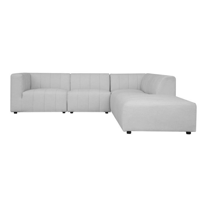 Lyric - Dream Modular Sectional Right Oatmeal - Pearl Silver