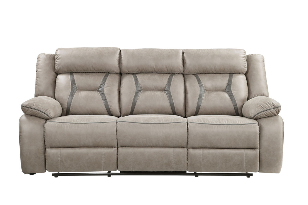 Tyson - Recliner Sofa With Drop Down Table - Pearl Silver