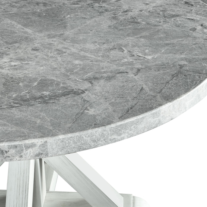 Canova - Round Marble Top Table - Gray