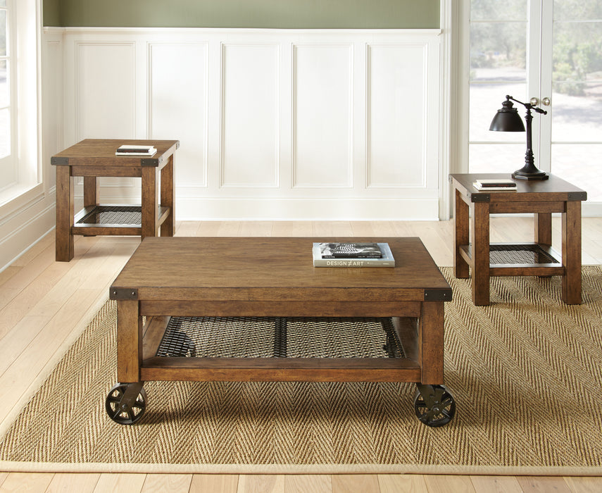 Hailee - 3 Piece Table Set - Brown
