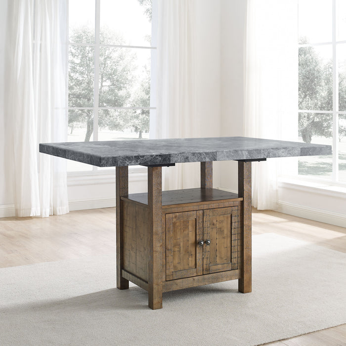 Grayson - Gray Marble Counter Table - Dark Gray