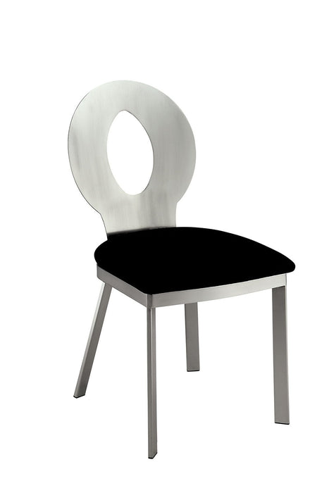 Valo - Side Chair (Set of 2) - Silver / Black