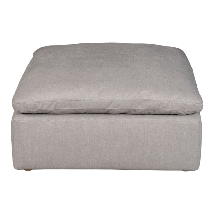 Terra - Livesmart Fabric Condo Ottoman - Light Gray