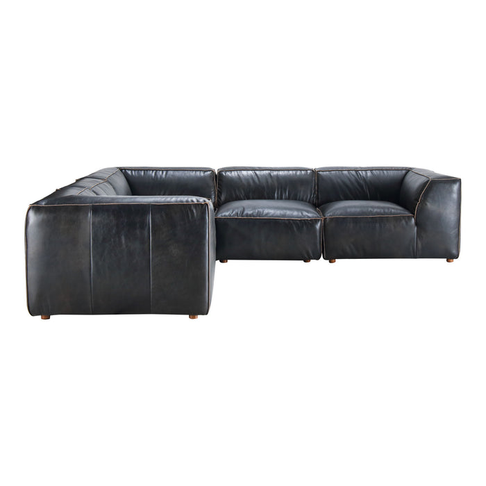 Luxe - Classic L Modular Sectional - Antique Black